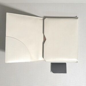 Valextra Ivory Leather Document Holder